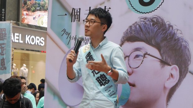 Nathan Law, who is running for election as part of the Demosisto party.