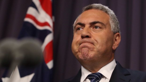 Less cash in the kitty. Despite increases in government outlays, Treasurer Joe Hockey has to deal with less revenue than expected resulting from the end of the commodities boom.