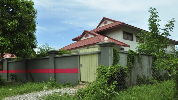 The Cambodian villa where the refugees were initially housed. 
