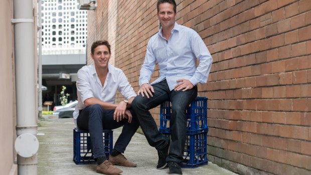 Shaun Greenblo, left, founder of online marketplace Cuzin and investor Lance Kalish.