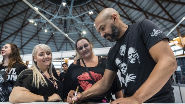 Payton and fans at the Sydney Walker Stalker event.