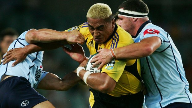 Former All Black Jerry Collins, who died earlier this month, pictured in action for the Hurricanes against the Waratahs in 2008.