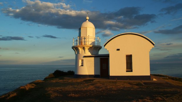 Historic lighthouse on Tacking Point near Port Macquarie.