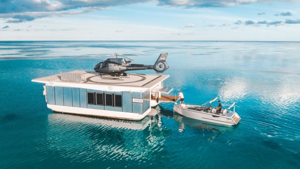 Heart Island pontoon is powered by wind and solar. 
