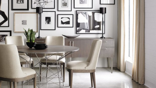 Max Sparrow's Ellison dining table, in a contemporary setting.
