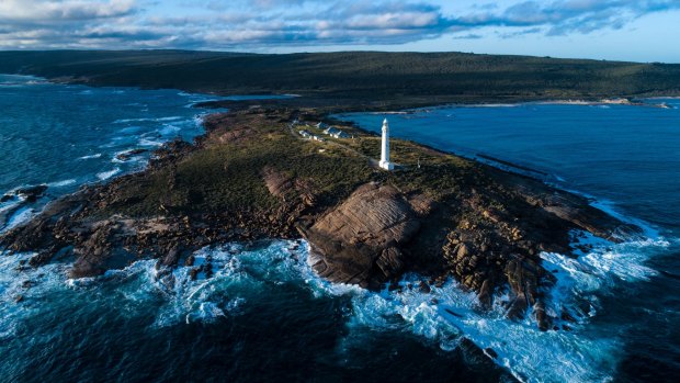 The lighthouse at Cape Leeuwin, the most south-western point of the Australian continent.