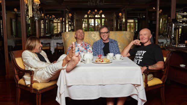 From left: Iggy Pop, Rick Smith,Karl Hyde and Irvine Walsh.