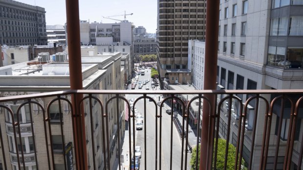 The view from the Handlery Union Square Hotel over downtown San Francisco.