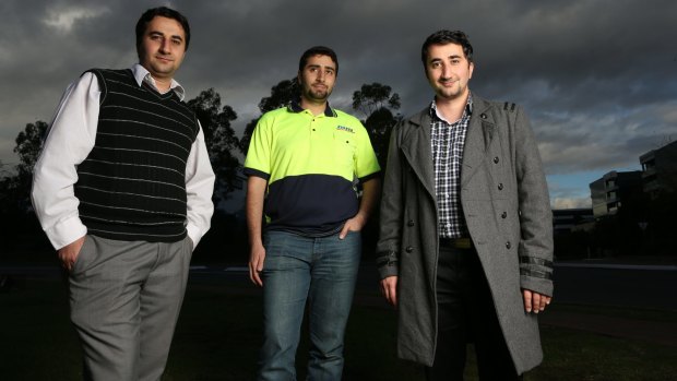 Sheikh Leghaei's three sons Sadegh, Ali and Reza. Their father was expelled from Australia as a suspected spy.