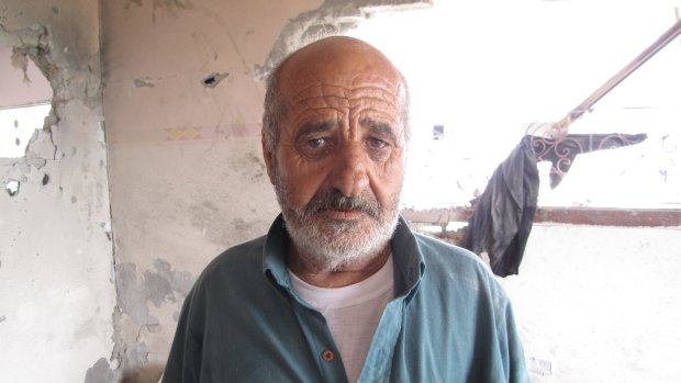 Alian Abu Jarad, 62, who lives next door, tried to rescue his family following the airstrike.