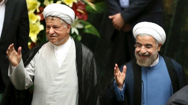 Iranian President Hassan Rouhani, right, and former president Ali Akbar Hashemi Rafsanjani in 2013.
