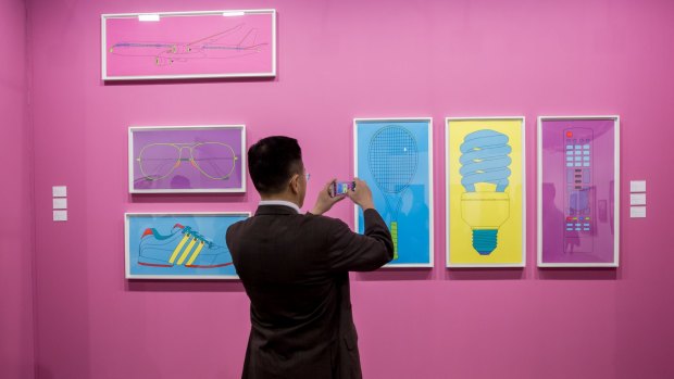 Works by Michael Craig-Martin at Alan Cristea Gallery. 