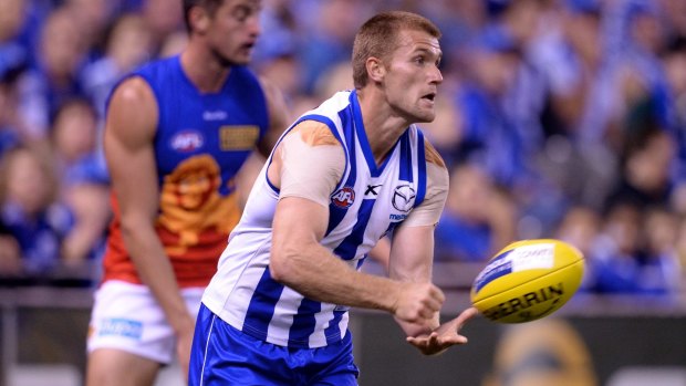 North Melbourne's Leigh Adams has had a string of concussions in recent seasons.