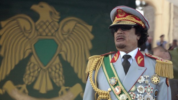 Tyrant: Muammar Gaddafi at a ceremony  in September 2009 to mark the 40th anniversary of the revolution that brought him to power.