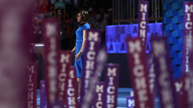 Michelle Obama gave a speech in support of Hillary Clinton for US President.