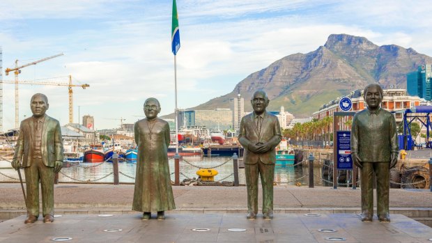 Statutes of Nobel prize winners at Nobel Square. 