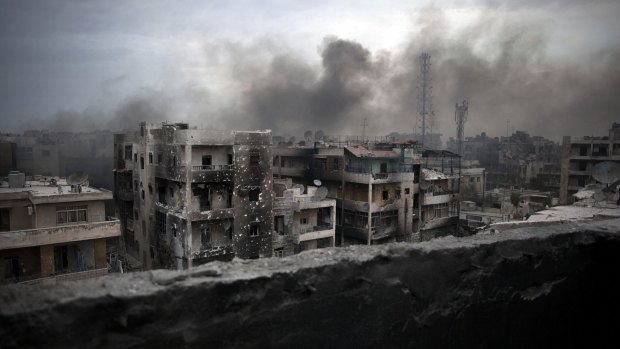 The Saif al-Dawla district of Aleppo in 2012. The city has been under siege and bombardment by the Syrian government for years.