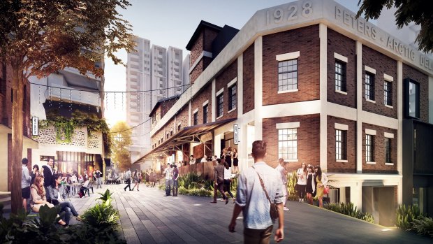 An artists' impression of the plan for the $800 million West Village development at West End.
