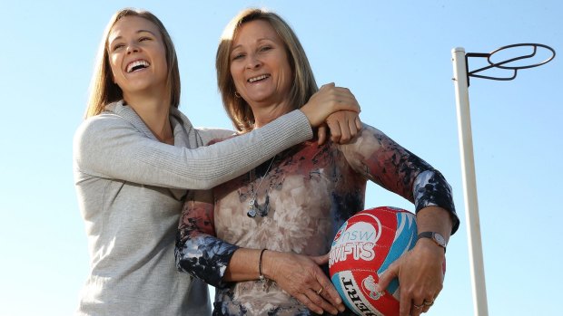 Pride and passion: Swifts player Paige Hadley and her mother Sandra. 
