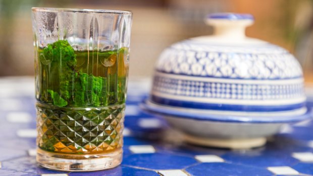 Moroccan mint tea. 