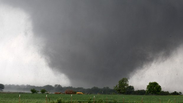 A tornado near Oklahoma City on May 20, 2013. 