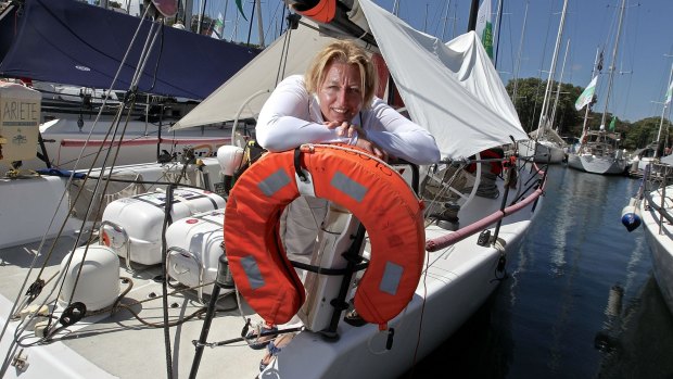 Great outdoors: Sibby Ilzhofer, the only female captain in the Sydney to Hobart fleet, is not one for creature comforts.
