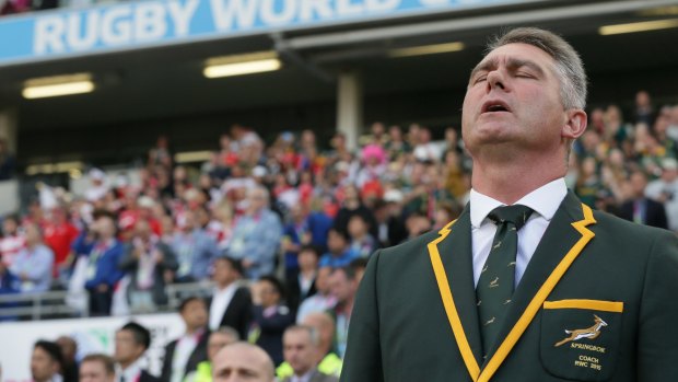Departing: Heyneke Meyer came under criticism for his side's style of play despite a third-place finish at the World Cup. 