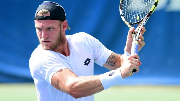 Flying the flag: Sam Groth faces Tommy Robredo in the second round. 