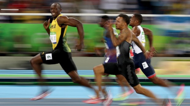Competing in the men's 100- metre semifinal at the 2016 Olympics.
