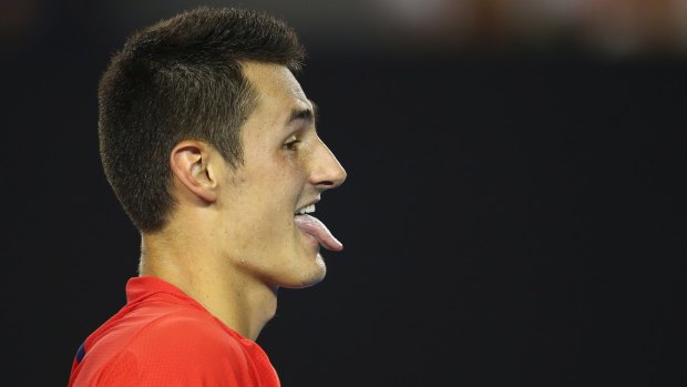 Tongue lashing: Bernard Tomic.