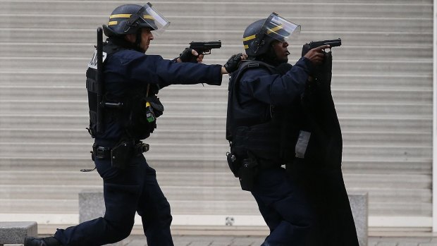 French police during the Saint-Denis operation.