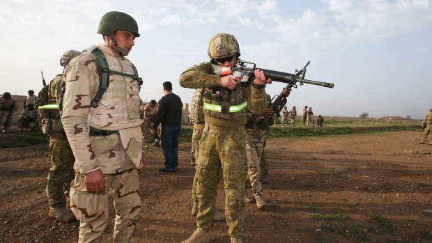 Australian troops are training Iraqi soldiers for the fight against the so-called Islamic State.
