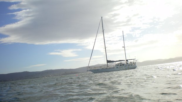 The yacht Four Winds was moored off Hobart in 2009.