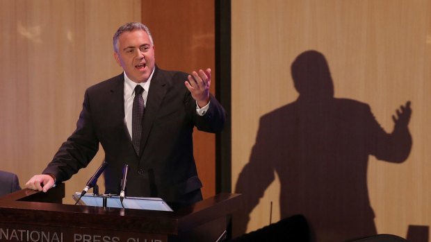 Treasurer Joe Hockey delivers his post-budget address to the National Press Club on Wednesday.