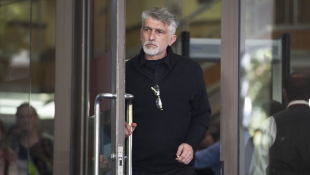 Slavoljub Vukotic leaves after seeing the man accused of his daughter's murder.