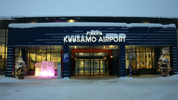 Kuusamo Airport has on security check point for domestic and international flights.