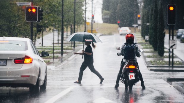 Canberra was pelted by heavy rain on Sunday afternoon (file photo).
