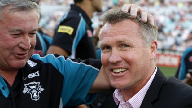 Putting his hand up: Penrith assistant coach Garth Brennan (right) wants the Knights job.