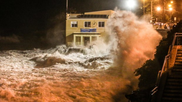 Severe weather saw the destruction of the Coogee Surf Lifesaving Clubhouse.