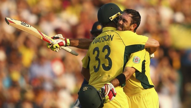 There for each other: Shane Watson and Glenn Maxwell have provided one another with plenty of support.