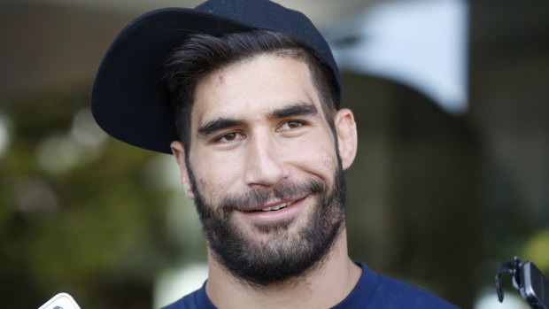 Winning smile: James Tamou the morning after the grand final.