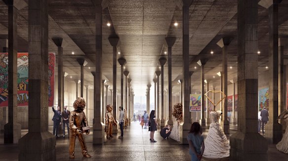 An artist's impression shows what the new Oil Tank Gallery could look like.
