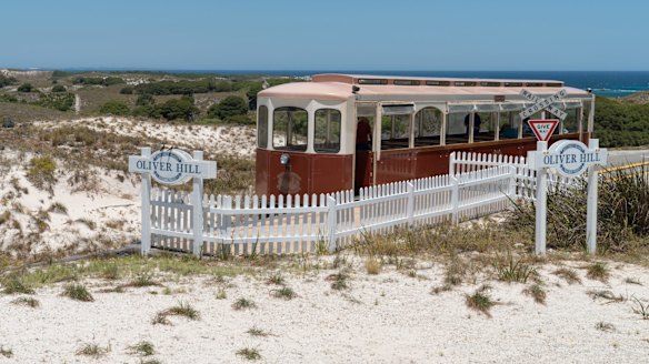 Train station Oliver Hill lookout, Rottnest Island.