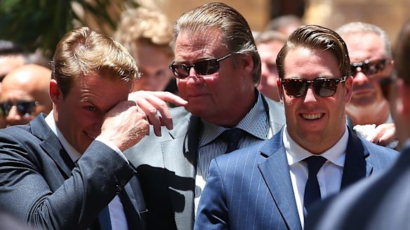 The Miller family at Cole's funeral.