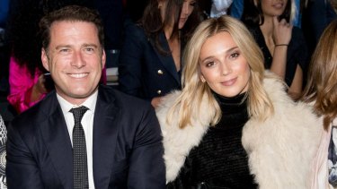 Karl Stefanovic and Jasmine Yarbrough at Fashion Week in Sydney in May.