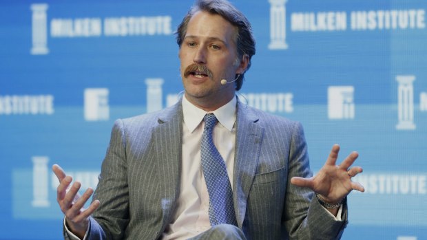 Brogan BamBrogan, co-founder and chief technical officer of Hyperloop Technologies Inc., speaks during the annual Milken Institute Global Conference in Beverly Hills, California, earlier this month. 