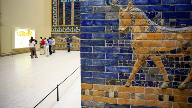 Detail of Ishtar Gate, Pergamon Museum, Berlin.