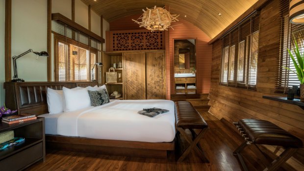 The master bedroom on board.