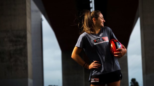 Multi-talented: Monique Conti was part of the first AFL Women's academy.  