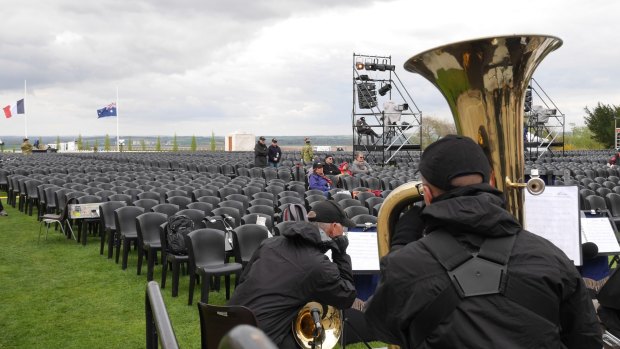 Preparations: The Department of Veterans Affairs is expecting about 3000 visitors to the dawn service at Villers-Bretonneux this year.